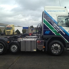 Alcoa Wheels on Woodside Haulage Services Lorry | Modern Tyres