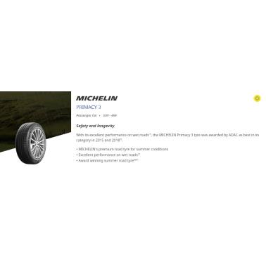245/45YR18 MICH PRIMACY 3 100Y MO *