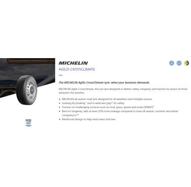 235/65R16C MICH AGILIS X-CLIM 121R